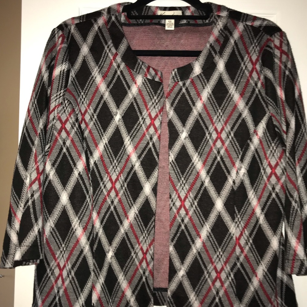 Plaid/stripe jacket